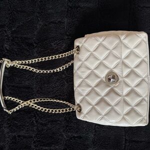 kate spade Cream Quilted Chain Crossbody Purse